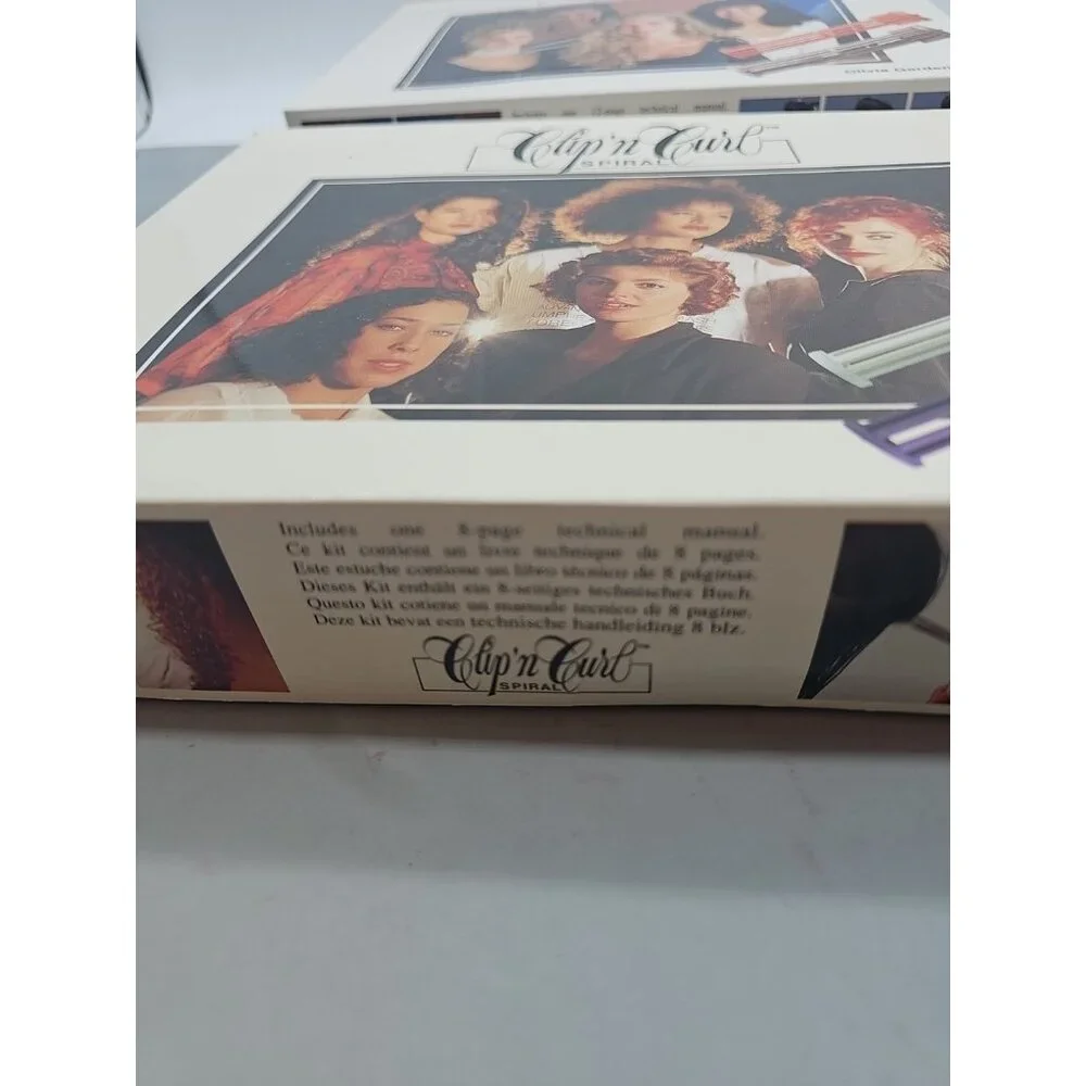 OLIVIA GARDEN Clip N Curl Jumbo & Spiral In Original‎ Box W/ Instructions Vtg